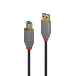 Image of Lindy 36741 USB cable 1m 3.2 Gen 1 (3.1 Gen 1) USB A USB B Black