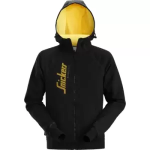 Image of Snickers 2888 Logo Full Zip Sweatshirt Hoodie Black M