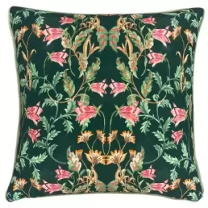 Image of Evans Lichfield - Heritage Bellflowers Cushion Cover (One Size) (Viridian) - Viridian