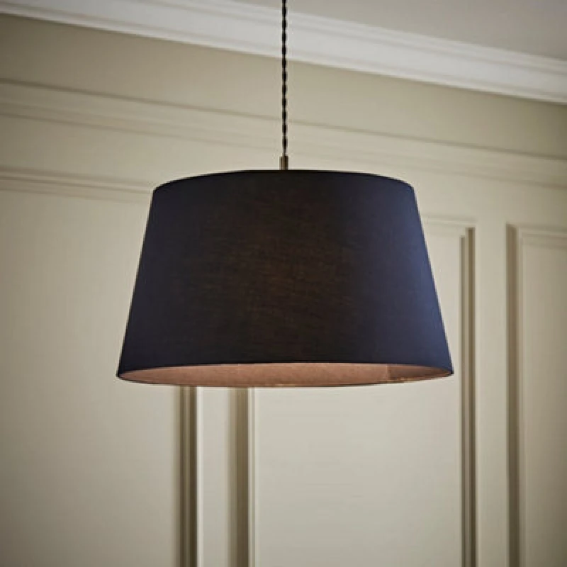Image of ValueLights ValueLights Aspen Navy Blue Tapered Easy Fit Pendant Lamp Shade Size: Large Navy Large Unisex 5016529273974