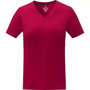 Image of Elevate Womens/Ladies Somoto V Neck T-Shirt (M) (Red)