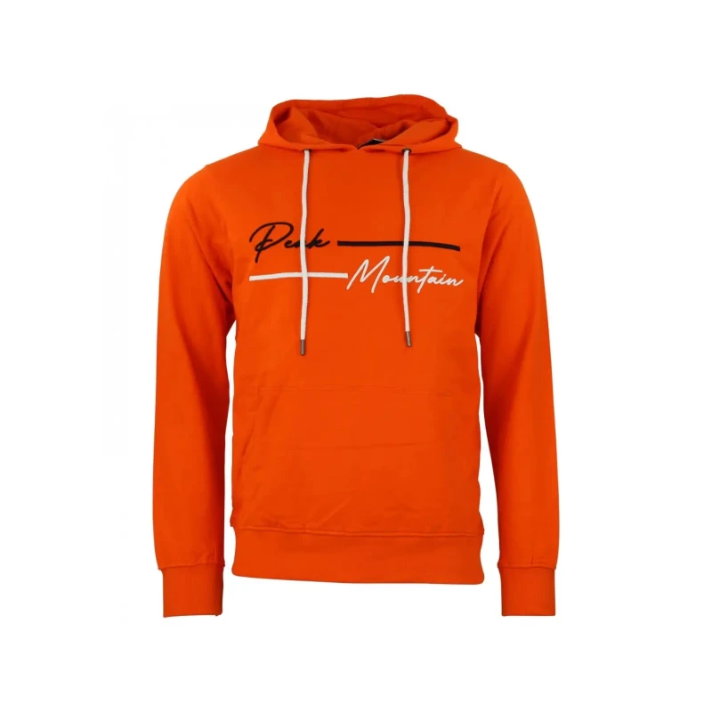 Image of Cotton sweatshirt Peak Mountain French Terry Orange Male L