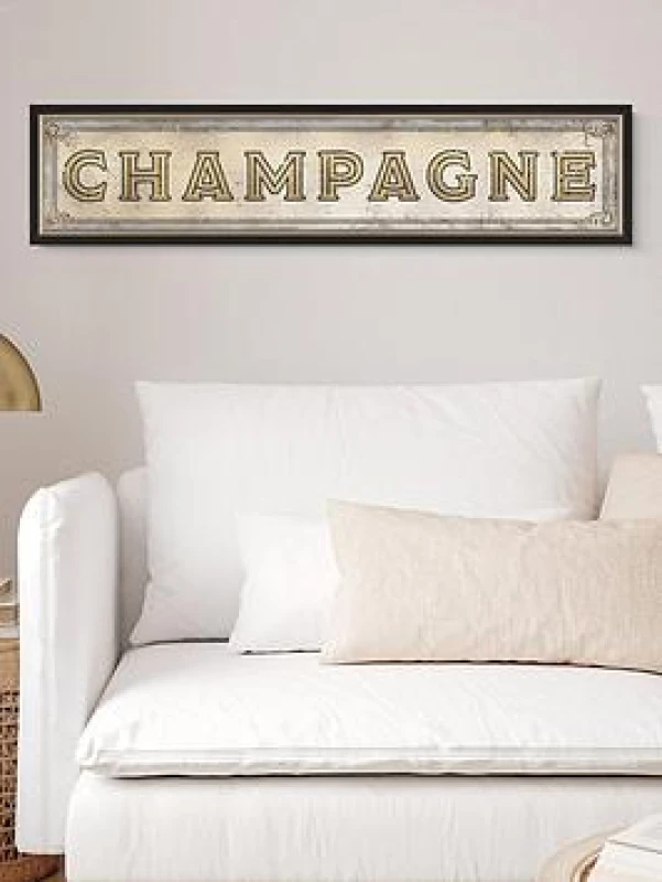 Image of Champagne Framed Mirror Wall Art
