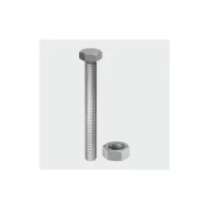 Image of S840SSP Hex Set and Hex Nut A2 Stainless Steel M8 x 40mm Bag of 2 - Timco