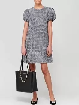 Image of Kate Spade New York Puff Sleeve Tweed Dress - Blue Multi