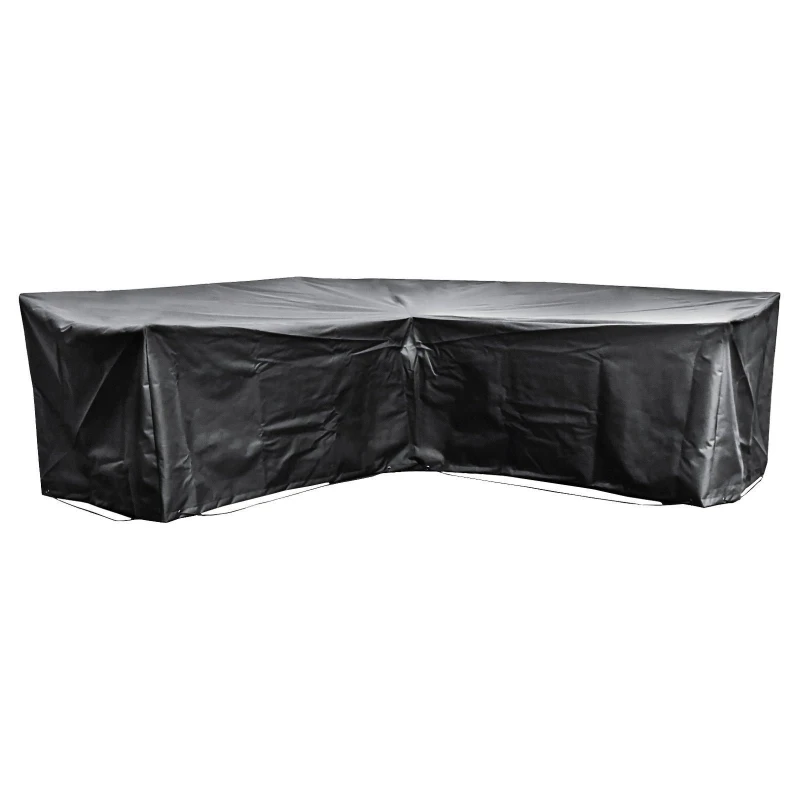 Image of Cozy Bay Ezbreathe Medium L Shape Sofa Cover In Black