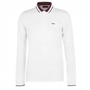Image of Hugo Boss Donal 201 Long Sleeve Polo Shirt White Size L Men