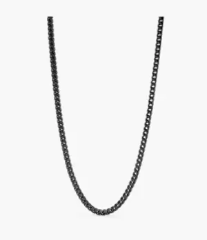 Image of Fossil Men Black Stainless Steel Chain Necklace
