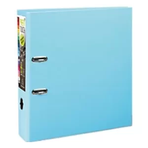 Image of Exacompta Prem Touch Lever Arch File 53302E 80 mm Polypropylene 2 ring A4 Maxi Blue Pack of 10