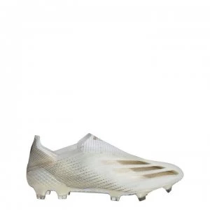 Image of adidas X Ghosted+ Football Boots Firm Ground - White/MetGold