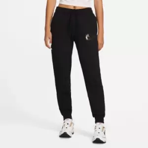 Image of Swoosh Elasticated Waist Joggers with Glittery Logo Print