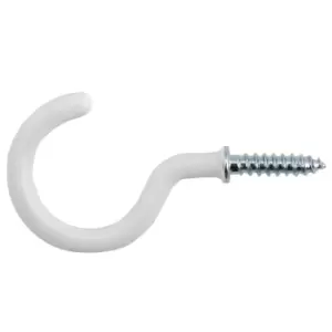 Image of White Shoulder Cup Hook - 25mm - 10 Pack