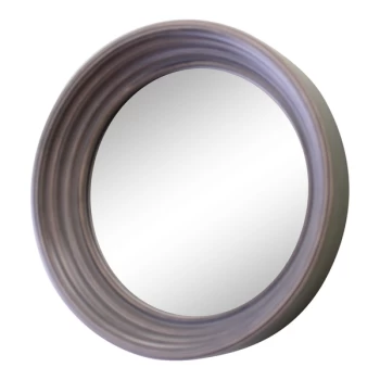 Image of Small Round Grey Deep Edge Wall Mirror