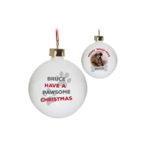 Image of Personalised Merry Woof-Mas Bauble