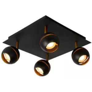 Image of Lucide BINARI - Ceiling Spotlight - LED - 4x4,5W 2700K - Black