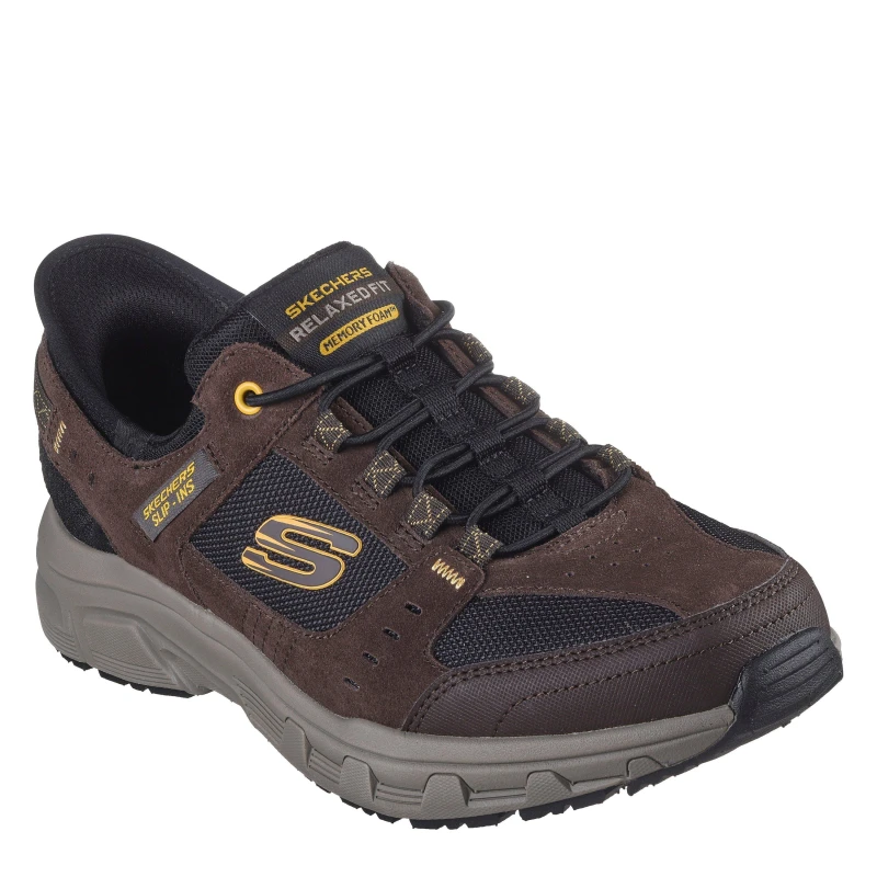 Image of Skechers Oak Canyon Slip On Runners Mens Brown male 7 (41)