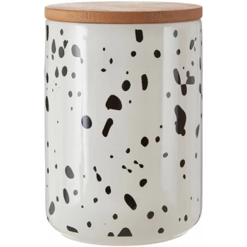 Image of Premier Housewares Dolomite Speckled Large Storage Canister / Kitchen Canisters For Food Storage Airtight Jar With Bamboo Lid Jars For Tea Coffee