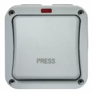 Image of Zinc 1 Gang 1 Way IP66 20A Bell Switch