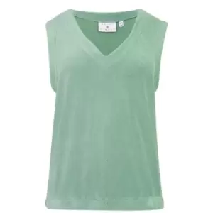 Image of Daisy Street Velour Vest - Green