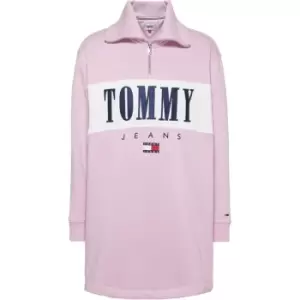 Image of Tommy Jeans Tjw Auth Serif 2 Zip Hwk Dress - Pink