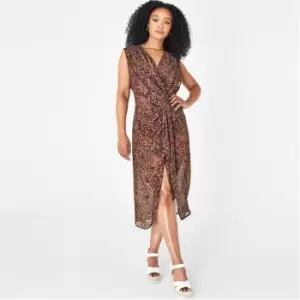 Image of Biba Draped Midi Dress - Multi