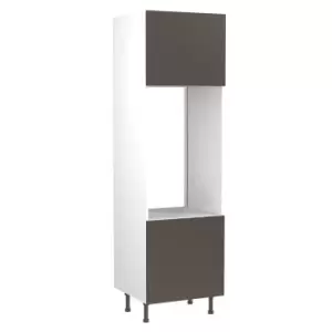 Image of KitchenKIT Slab 60cm Double Oven Unit- Gloss Graphite