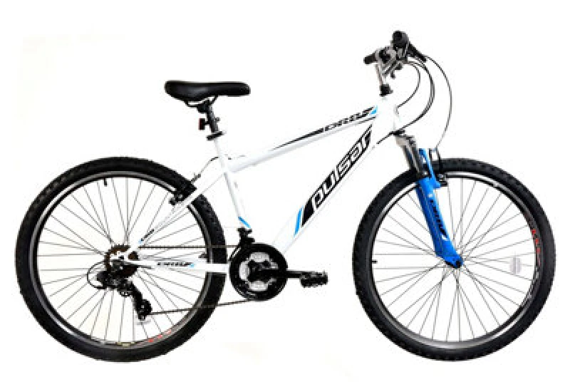 Image of Dallingridge Pulsar Adult's Hardtail Mountain Bike, 26" Wheel - Ice White/blue