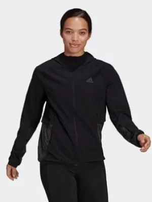 Image of adidas Fast Radically Reflective Run Jacket, Black, Size S, Women