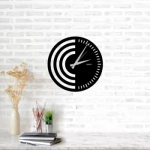 Image of Lucky Clock Black Decorative Metal Wall Clock