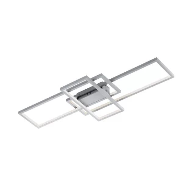 Image of Thiago Modern RGBW LED 36W LED Semi Flush Light Nickel Matt 3000-6000K Remote control