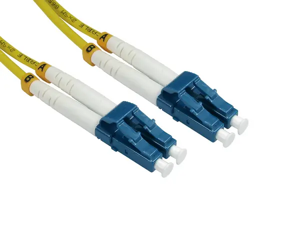 Image of Cabels Direct 1m OS2 Fibre Optic Cable, LC - LC (Single Mode)