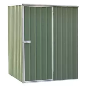 Image of Dellonda Galvanised Steel Metal Garden/Outdoor/Storage Shed, 5FT x 5FT, Pent Style Roof - Green