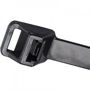 Image of Cable tie 511mm Black Releasable Lever lock UV proof Weatherproof