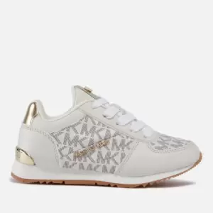 Image of Michael Kors Girls Allie Jogger Faux Leather Trainers - UK 2.5 Kids