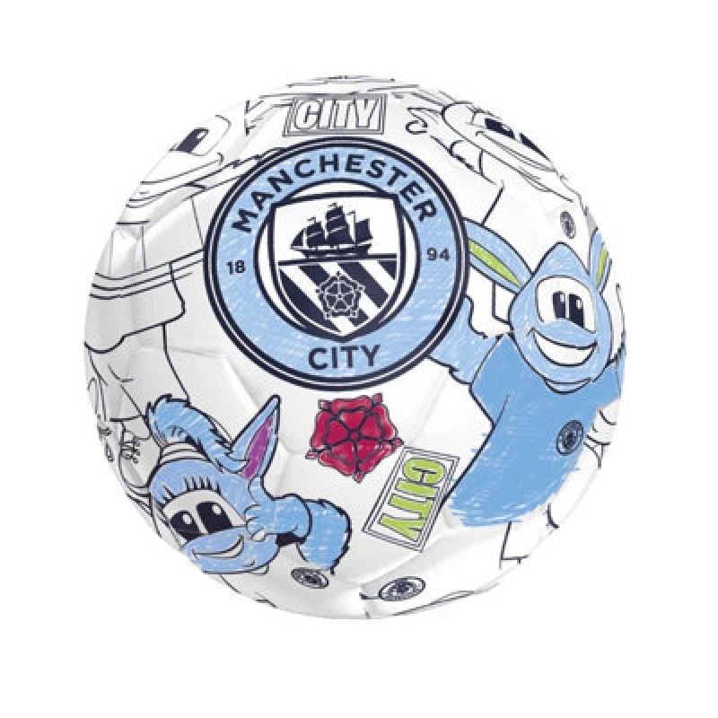 Image of Manchester City Fc Colour In Mini Football White/blue (2)