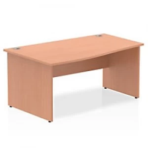 Image of Impulse Panel End 1600 Left Hand Wave Desk Beech
