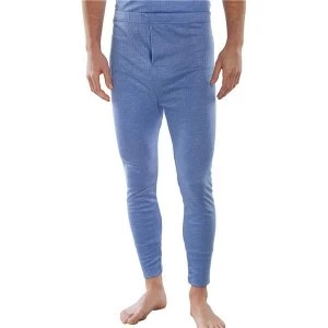 Image of Click Workwear Thermal Long John Trousers Large Blue Ref THLJL Up to 3