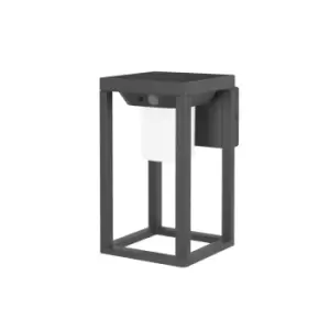 Image of Bow LED Outdoor Wall Lantern Urban grey, Opal, Warm-White 3000K, IP44