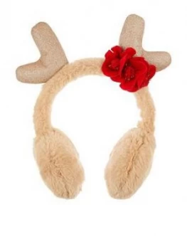 Image of Monsoon Girls Reindeer Donna Earmuffs - Multi