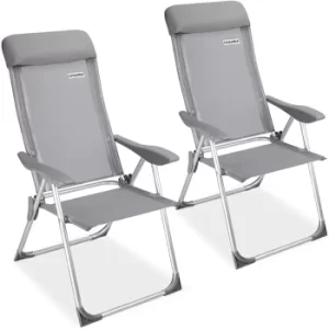 Image of Garden Chair 2Pcs Aluminium Foldable