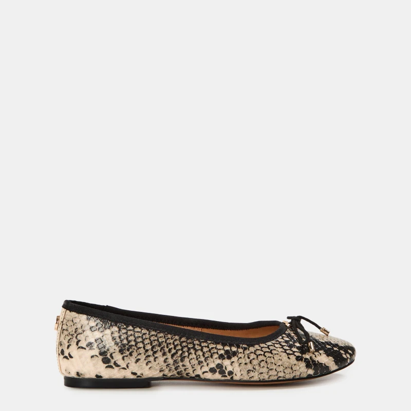 Image of Steve Madden Womens Blossoms Ballet Pumps Lt. Beige Snake female 3 (36)