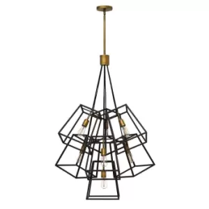 Image of 7 Bulb Chandelier Hanging Pendant LIght Bronze LED E27 60W Bulb