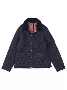 Image of Barbour Girls Light Weight Liddesdale Quilt Jacket - Navy