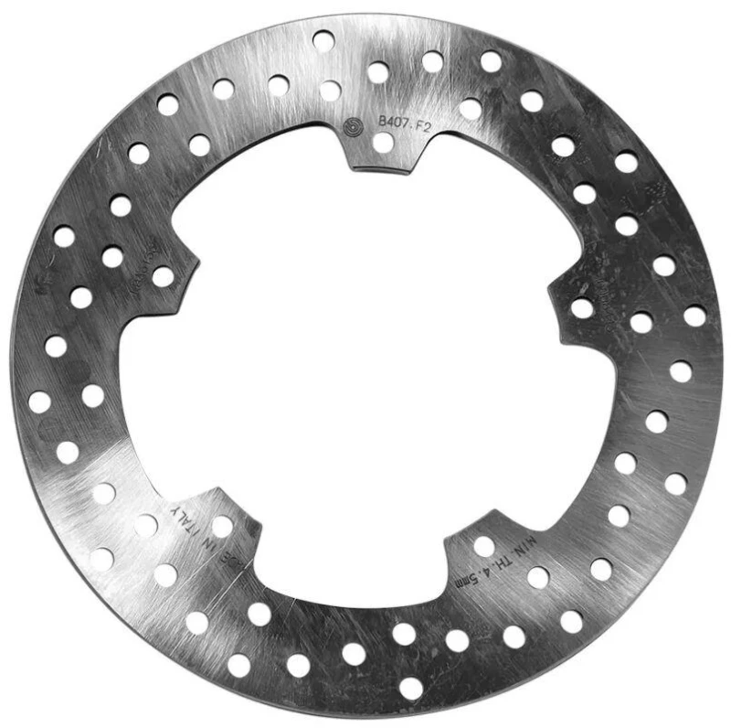 Image of BREMBO 68B407F2 Brake disc PRIME - Serie-Oro - Fixed Disc Rear, Perforated Brake Disc (82)