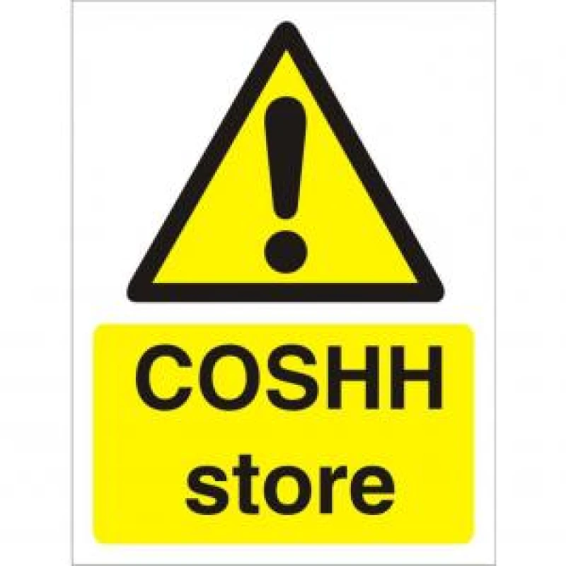 Image of Stewart Superior Seco Warning Safety Sign COSHH Store Semi Rigid Plastic 150 x 200mm - W0201SRP150X200 W0201SRP150X200