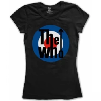 Image of The Who Target Classic Black Ladies TShirt Size: Large
