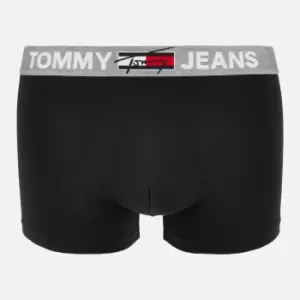 Image of Tommy Jeans Mens Waistband Flag Boxer Briefs - Black - L