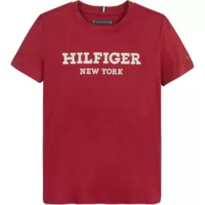 Image of Tommy Hilfiger Hilfiger Logo Tee S/S - Red