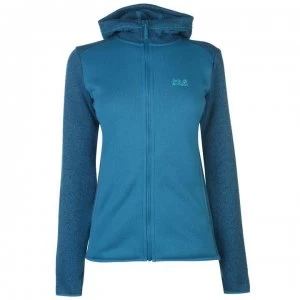 Image of Jack Wolfskin Elk Fleece Hoody Ladies - Blue