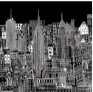 Image of Art For The Home City Sketch Night Mural Wallpaper Paper